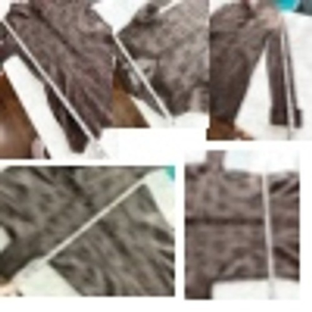 Bleu Blanc Rouge Set Brown Long Sleeve Lace Top Striped Brown Pants US Size 2 - Picture 12 of 12